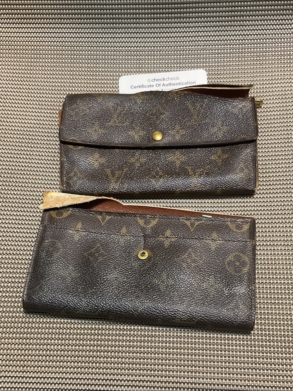 Louis Vuitton Monogram Canvas Long Wallets - DIY JUNK Gold Hardware